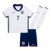 Camiseta Inglaterra Bukayo Saka #7 Primera Equipación Replica Eurocopa 2024 para niños mangas cortas (+ Pantalones cortos)